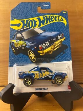 Hot Wheels Subaru Brat Toy Car - Blue and Yellow